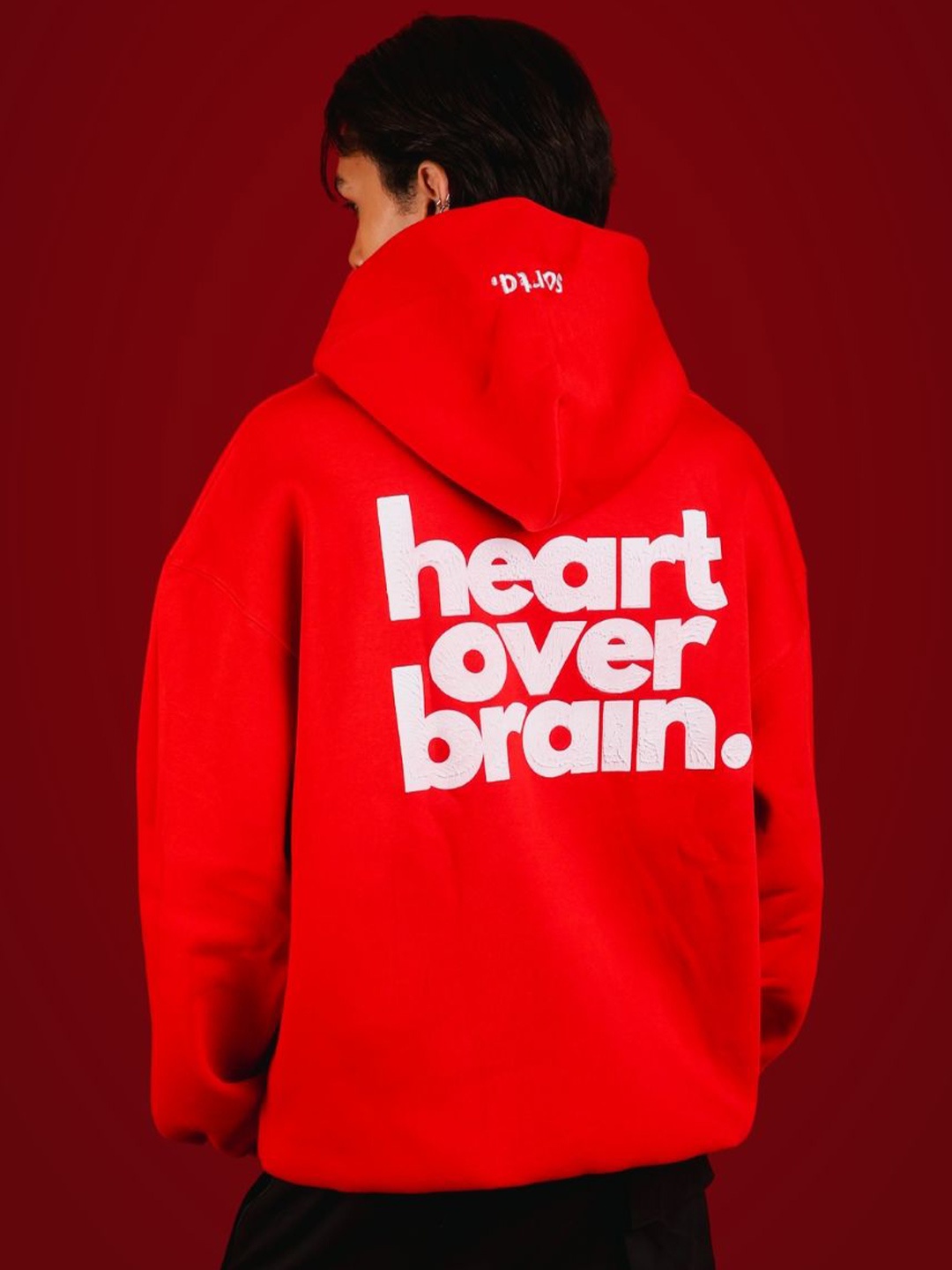

sorta. Unisex Korean Oversized Handcrafted Sweatshirt, Red