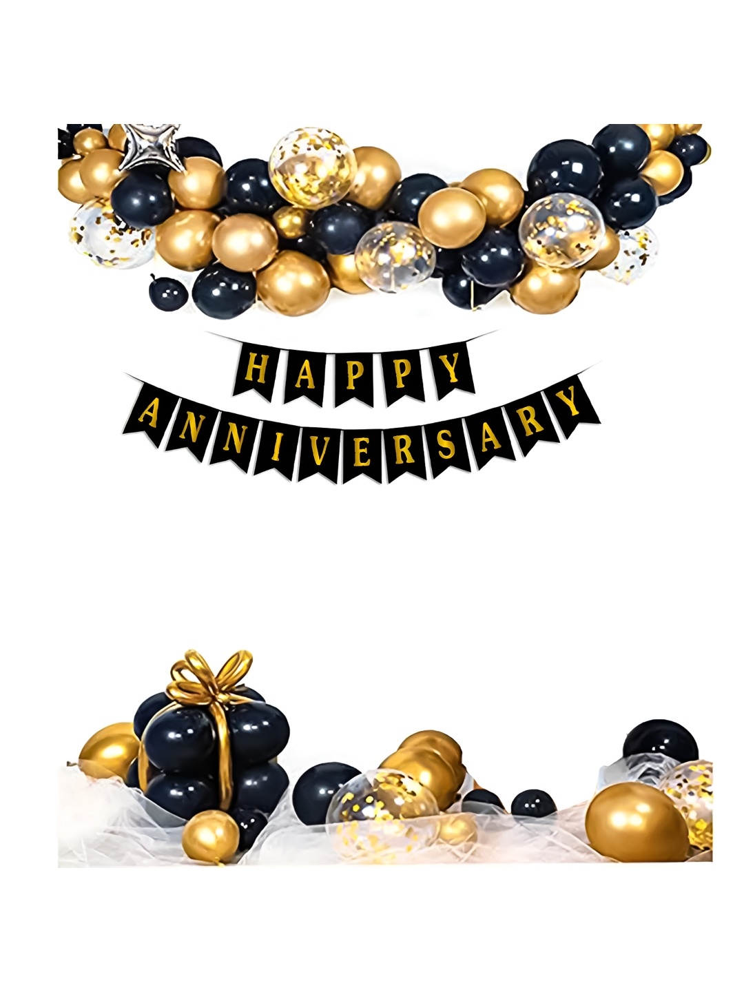 

Special You 48Pcs Black & Yellow Anniversary Decor