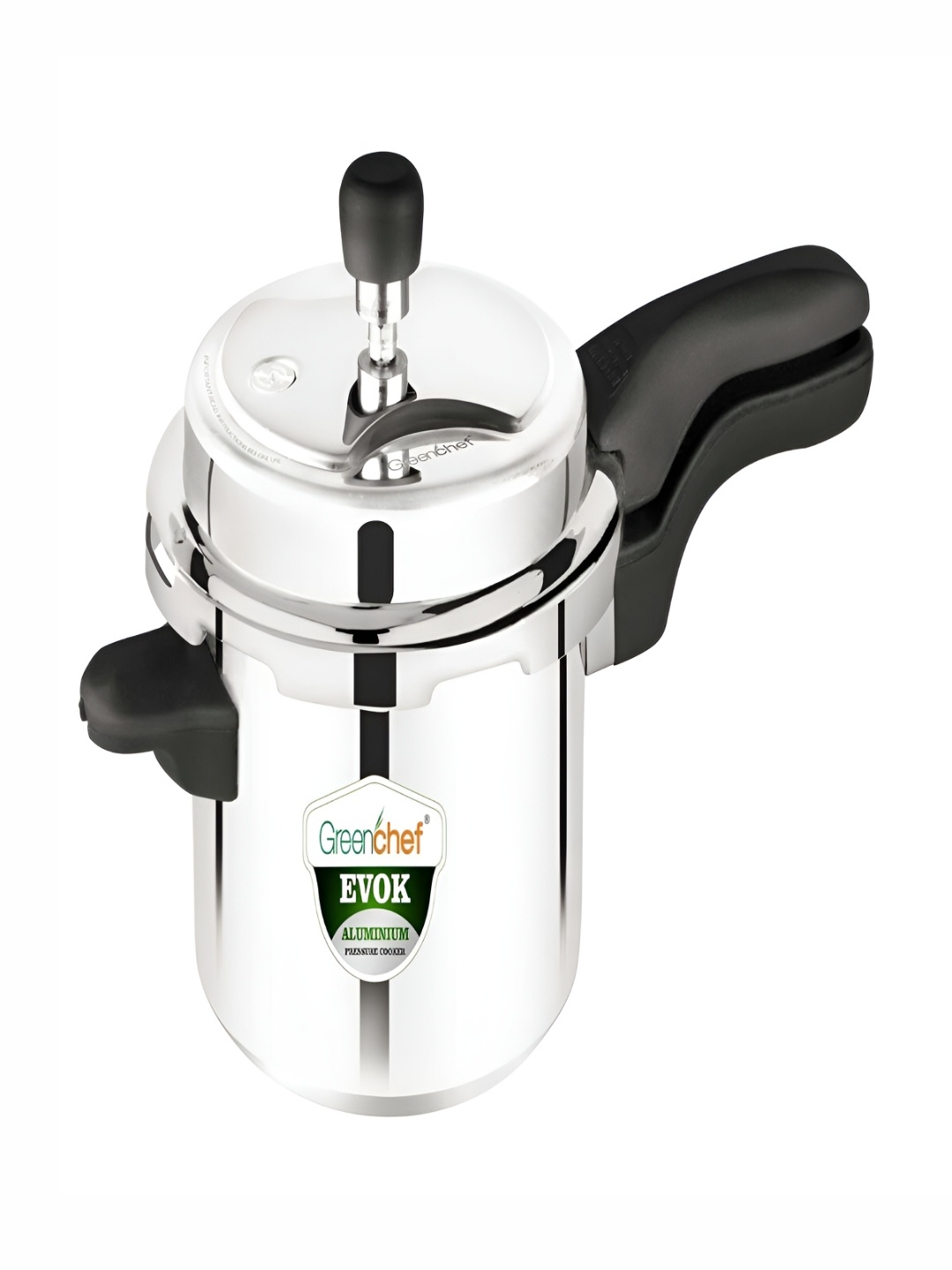 

Greenchef Silver-Toned & Black Aluminium Dishwasher Safe Pressure Cooker 3L