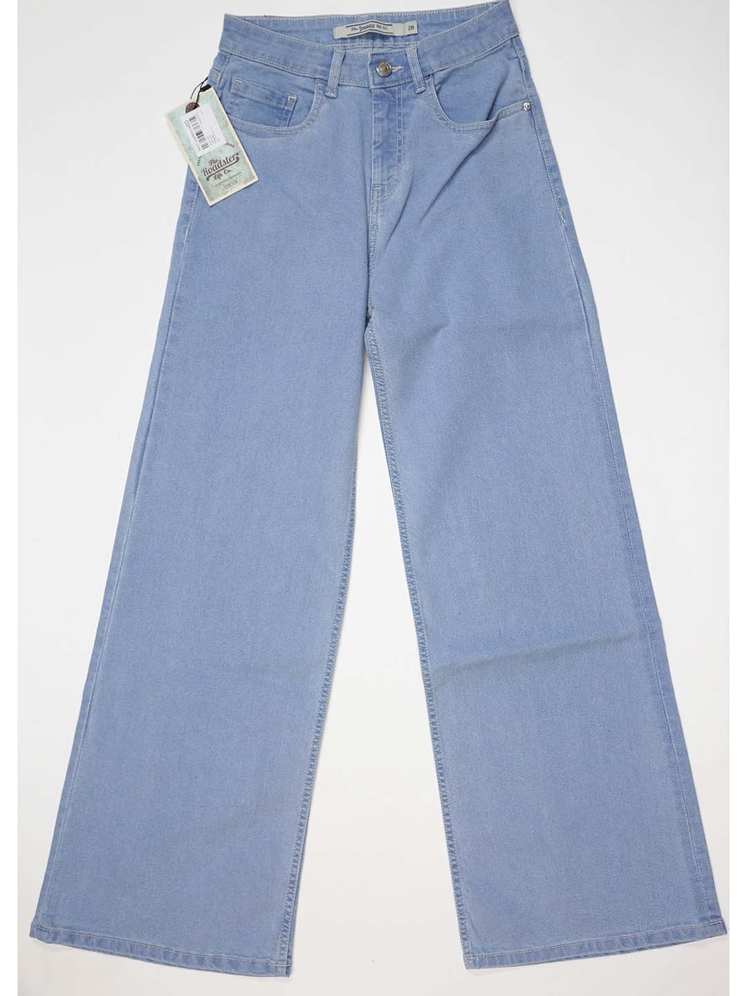 

The Roadster Life Co. Women Wide Leg High-Rise Stretchable Jeans, Blue