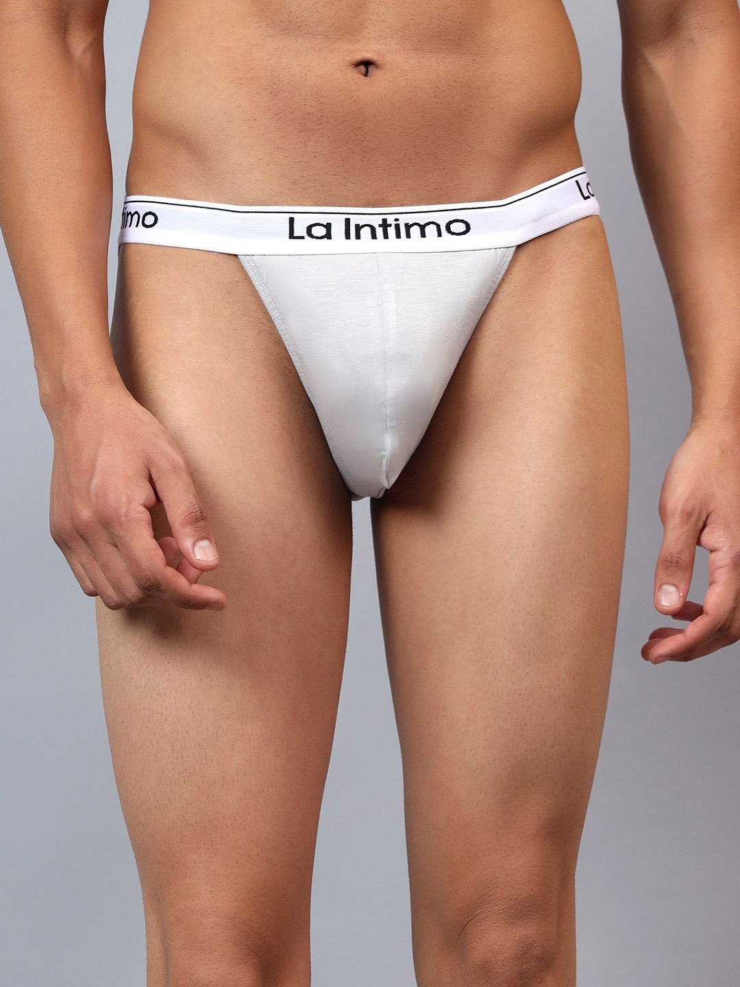 

La Intimo Men Low-Rise Thongs Briefs LXMUSL01GY, Grey