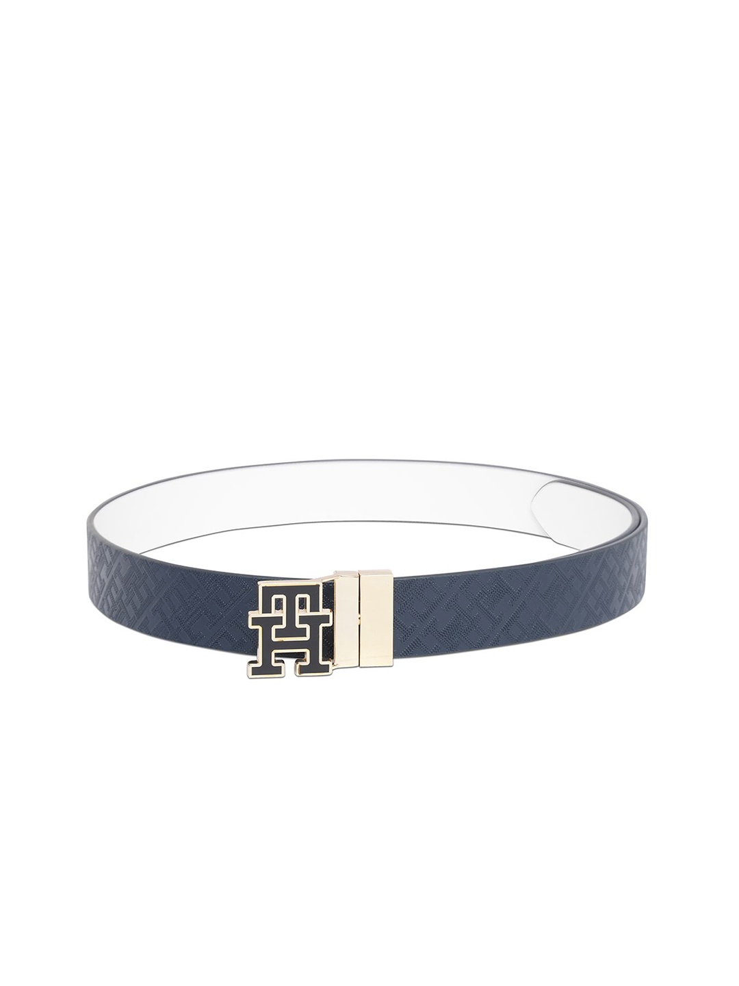 

Tommy Hilfiger Women Leather Reversible Belt, Blue