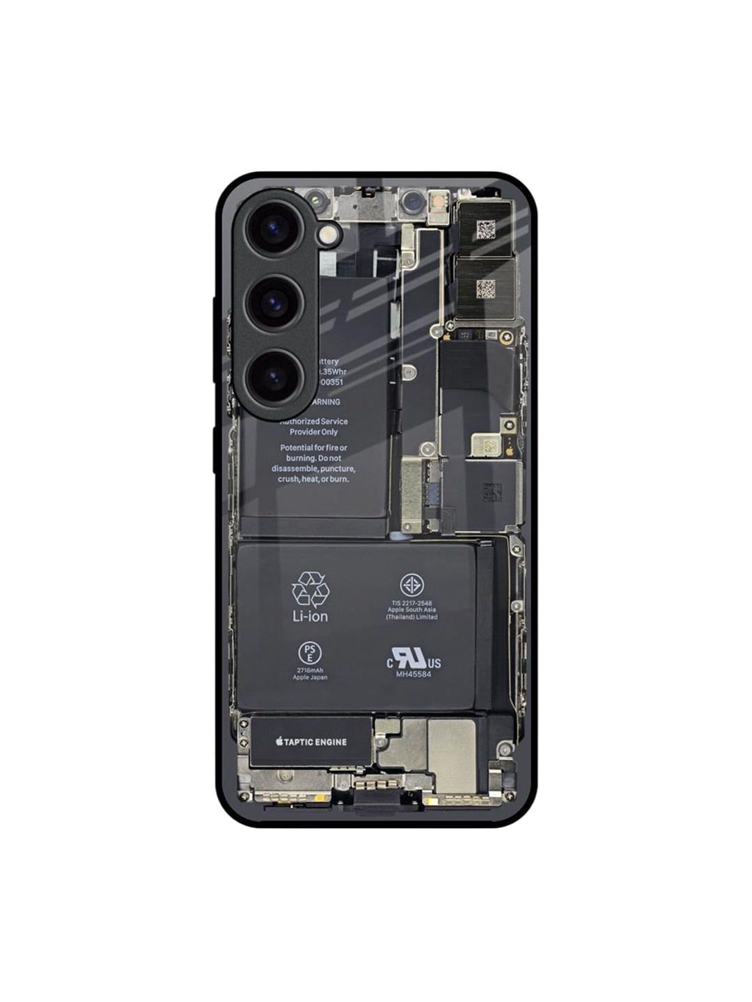 

QRIOH Skeleton Inside Printed Samsung Galaxy S23 Back Case, Grey
