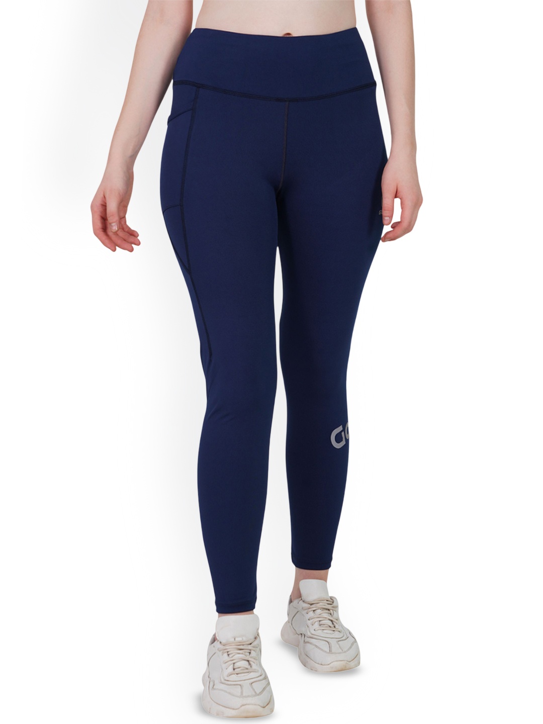

GOTO Women Mid-Rise Ankle LengthTights, Navy blue