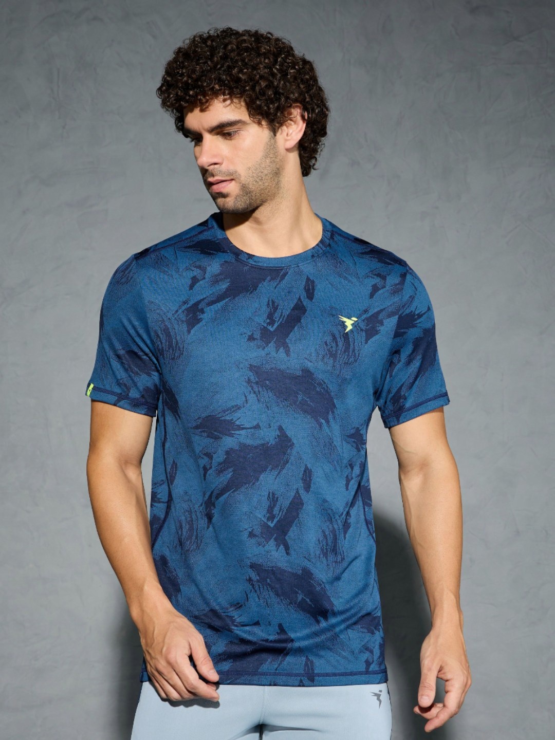 

Technosport Men Antimicrobial Slim Fit T-shirt, Navy blue