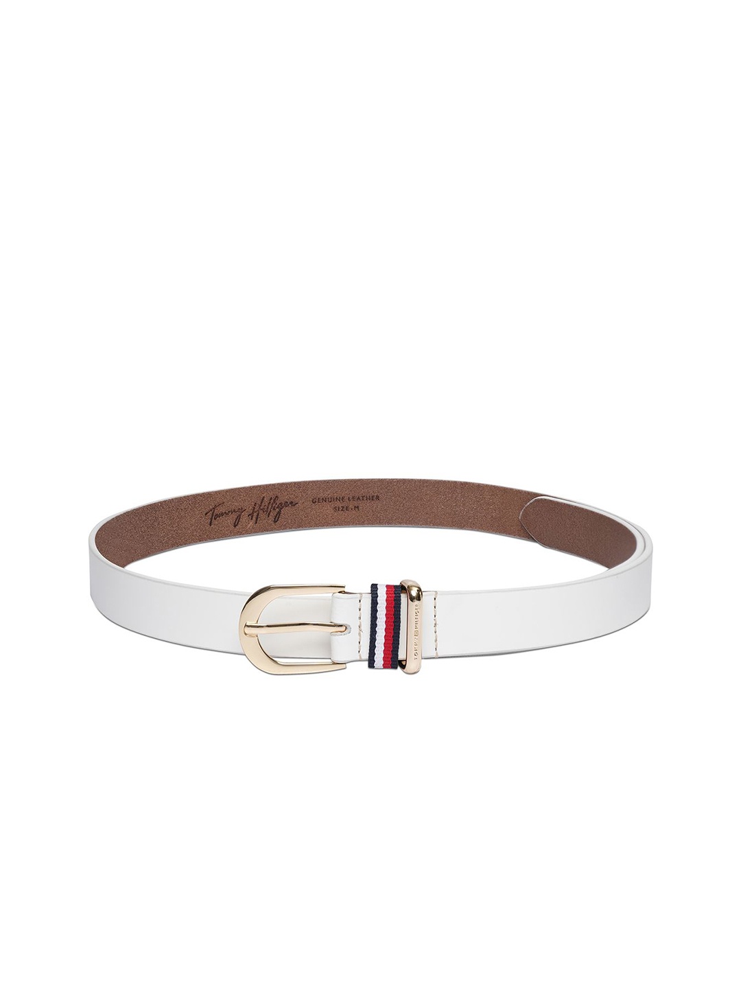 

Tommy Hilfiger Women Leather Belt, Off white