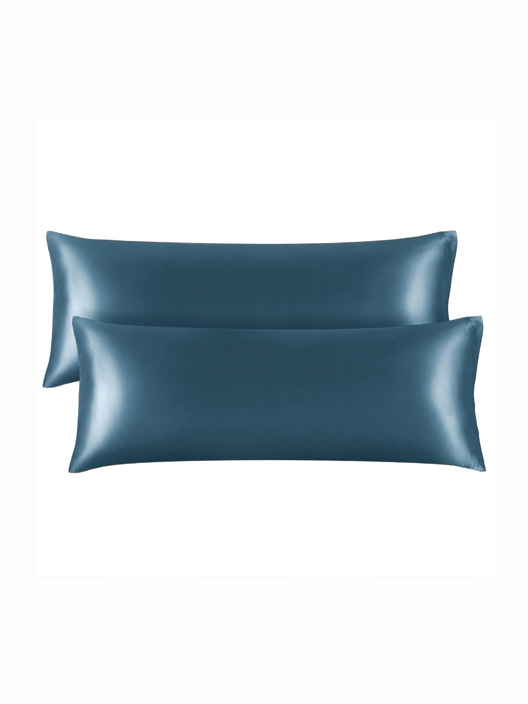 

DEHMAN Blue 2 Pieces Pure Silk Rectangle Shape Pillow Covers