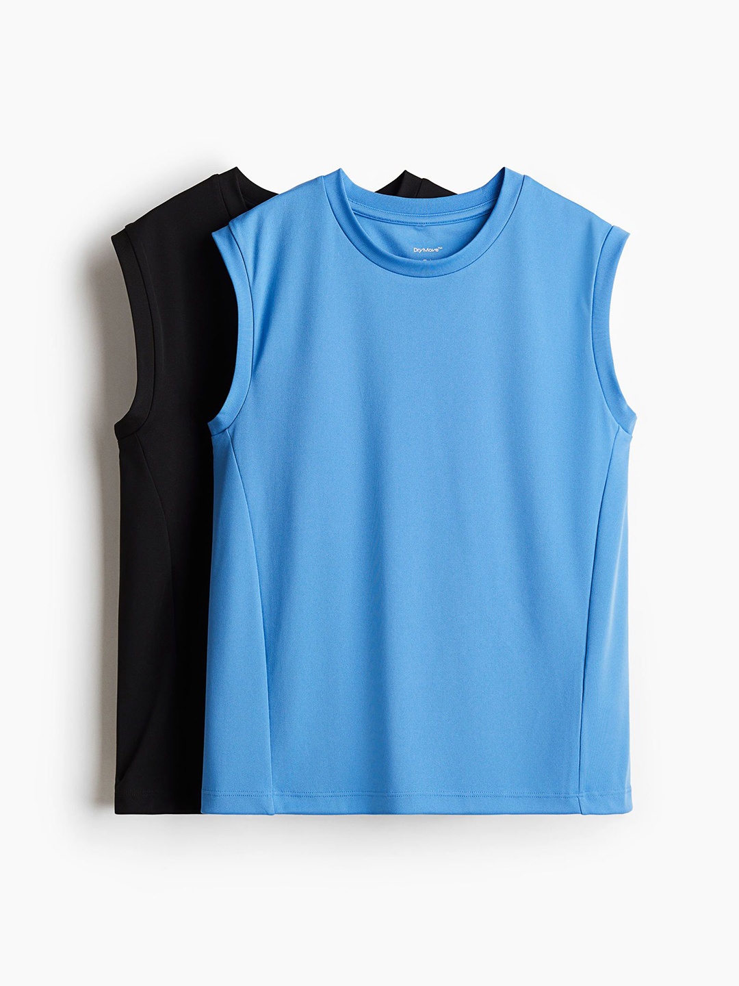 

H&M 2-Pack Sports Vest Tops With Dry Move, Blue