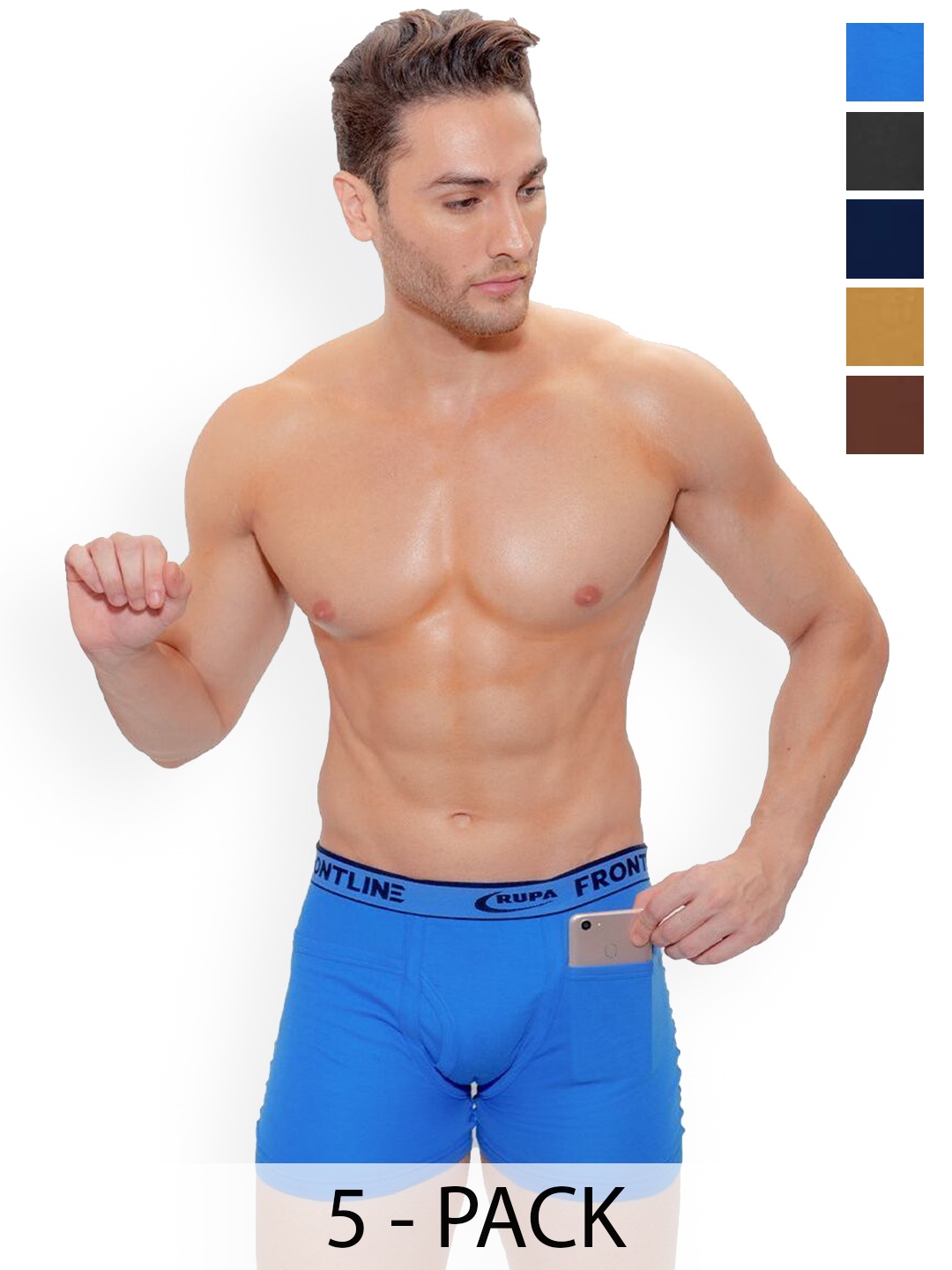 

Rupa Pack Of 5 Assorted Cotton Trunks Frontline-DCIP-(OP)-5--85