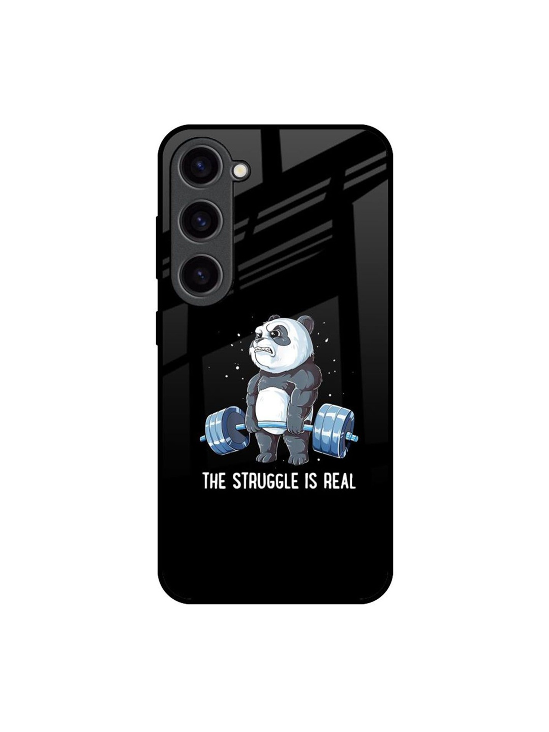 

QRIOH Real Struggle Real Printed Samsung Galaxy S23 Back Case, Black