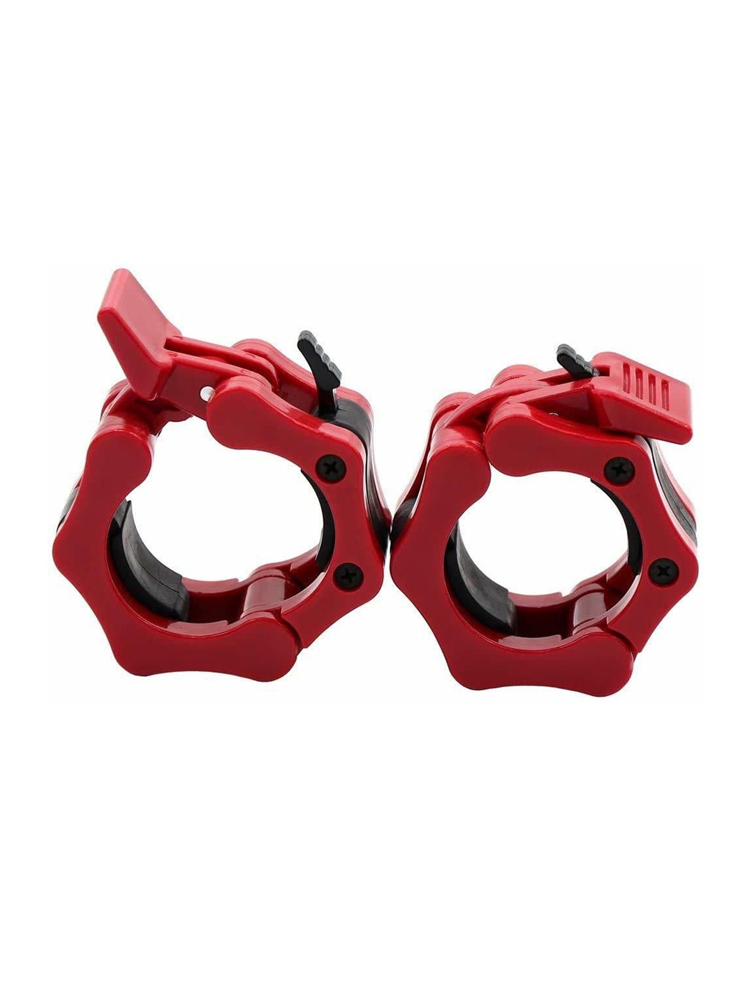 

HackerX 2-Pcs Olympic Rod Locks Barbell Clamp, Red