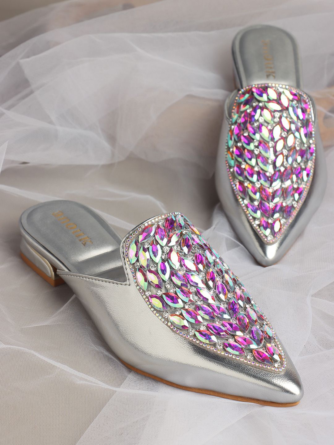 

Anouk Women Ethnic Ballerinas Flats, Silver