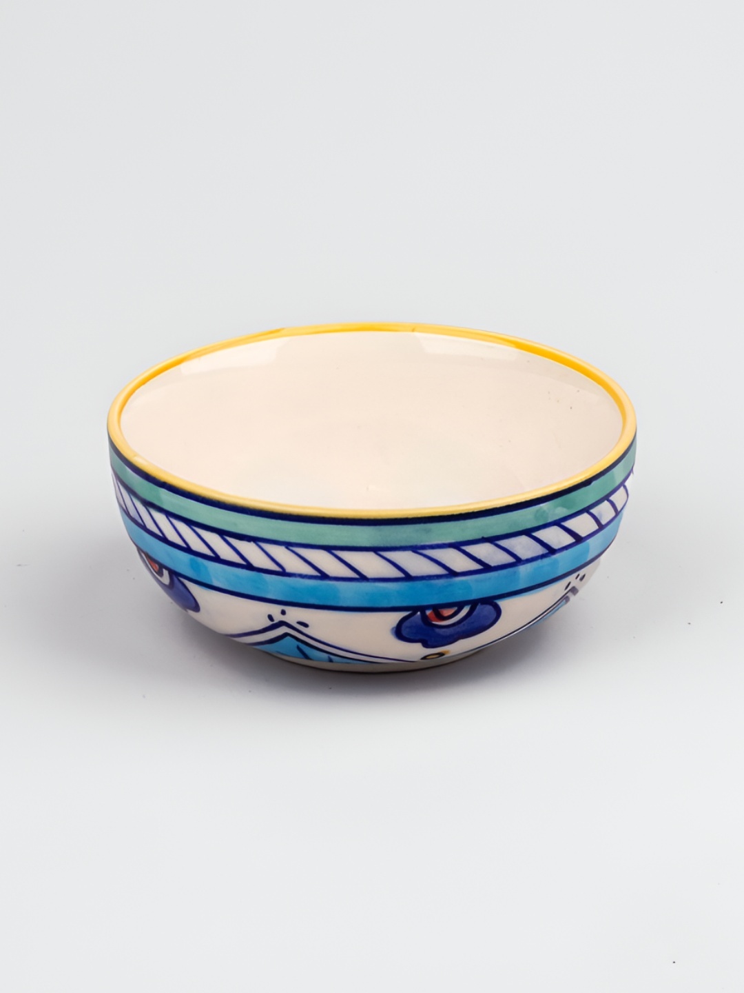 

Storepedia Beige Printed Ceramic Dishwasher and Microwave Safe Serving Bowl 200ml