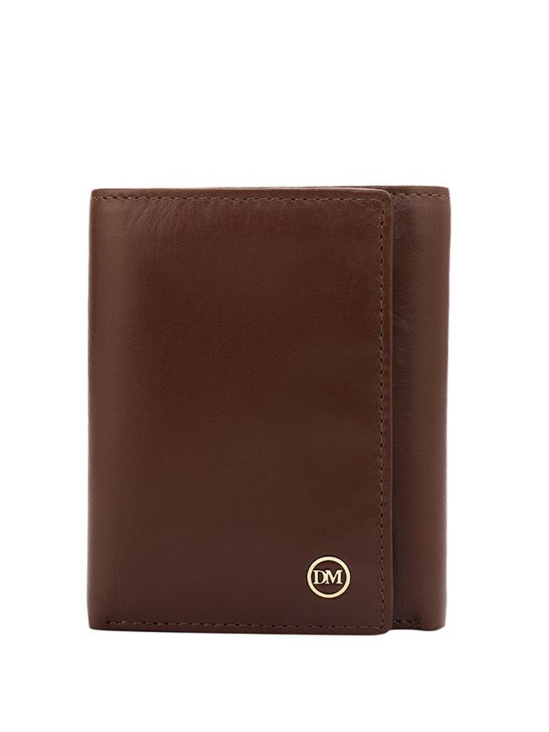 

Da Milano Men Leather Three Fold Wallet, Brown