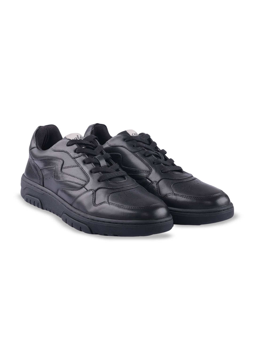 

Caldri Men Leather Lightweight Sneakers, Black