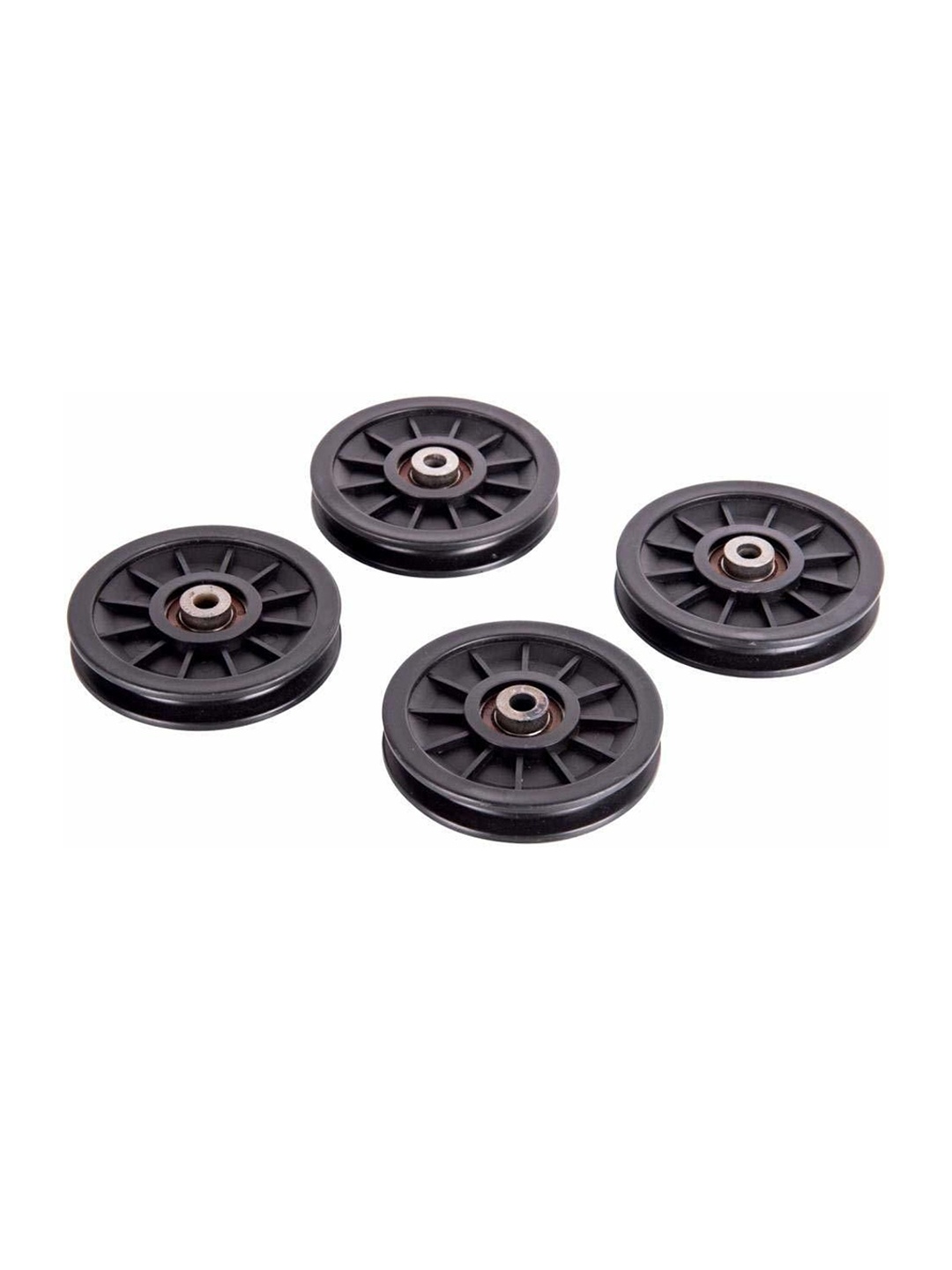 

HackerX Set Of 4 Exercise Machine Attachments Gym Pulley, Black