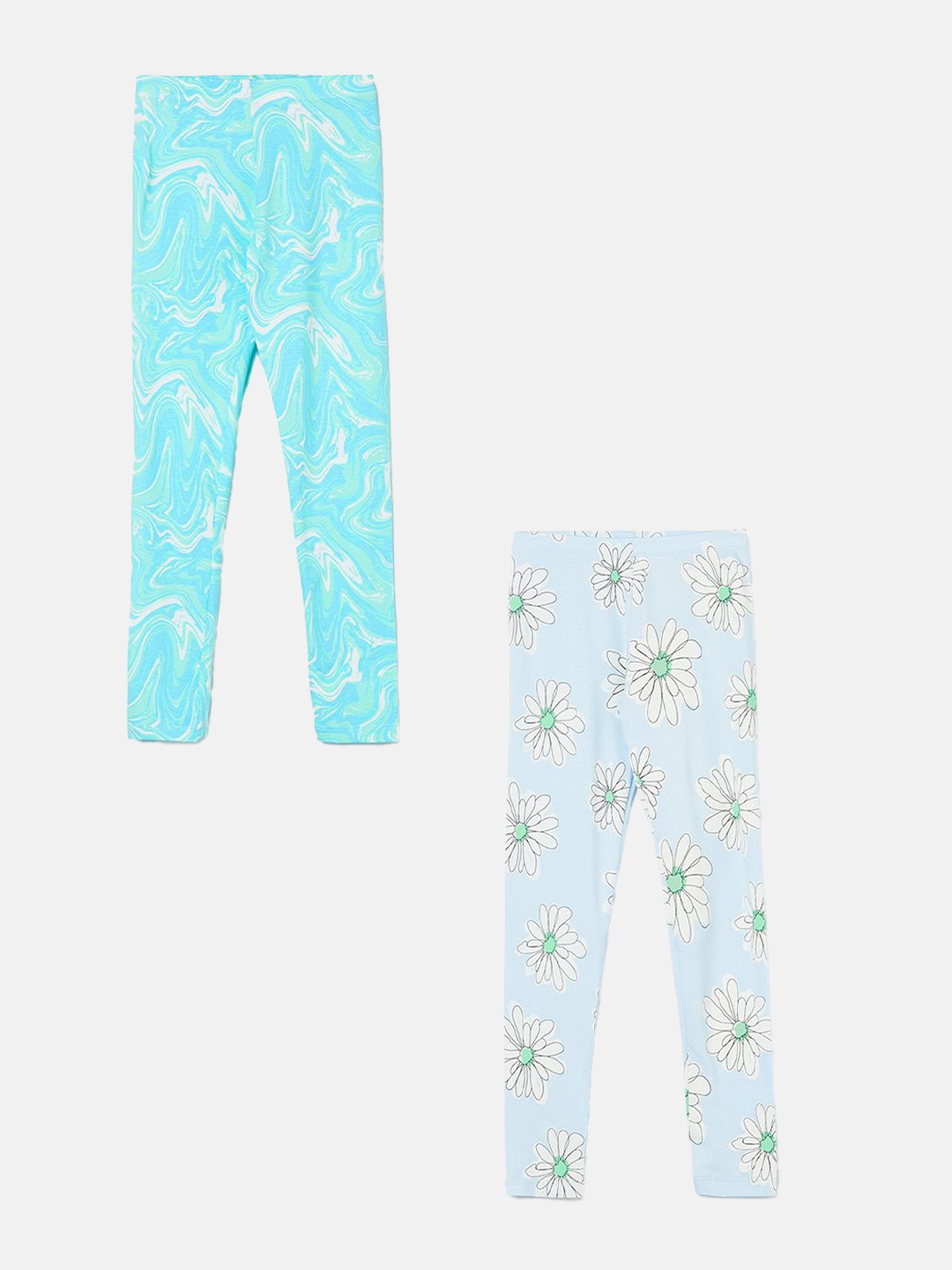 

Fame Forever by Lifestyle Girls Printed Pack Of 2 Leggings, Blue