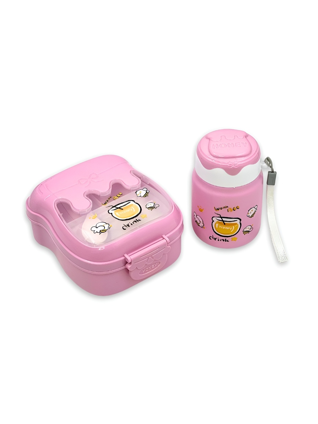 

Myntra Elegant Homes Kids Pink 2 Pieces Easy To Clean Lunch Box And Water Bottle