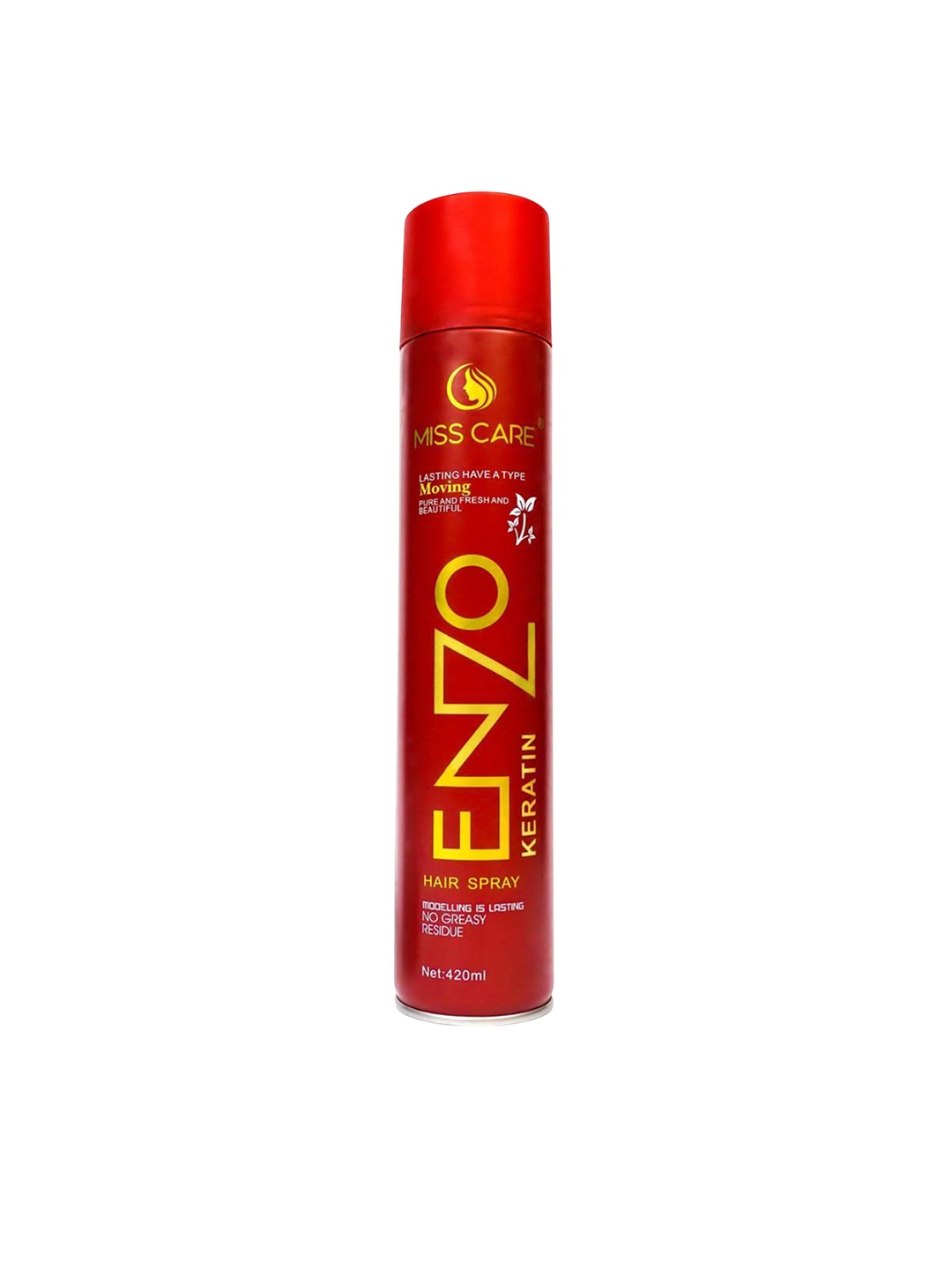 

Miss Care Enzo Keratin Extreme Hold Hair Spray - 420 ml, Red