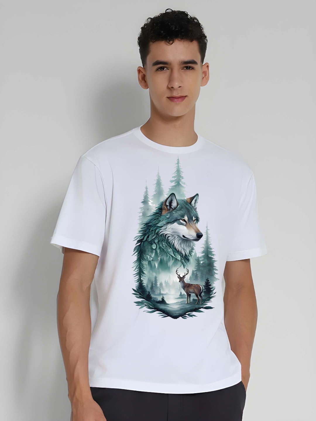 

SZN Men Graphic Printed Round Neck Regular Fit Cotton T-shirt, White