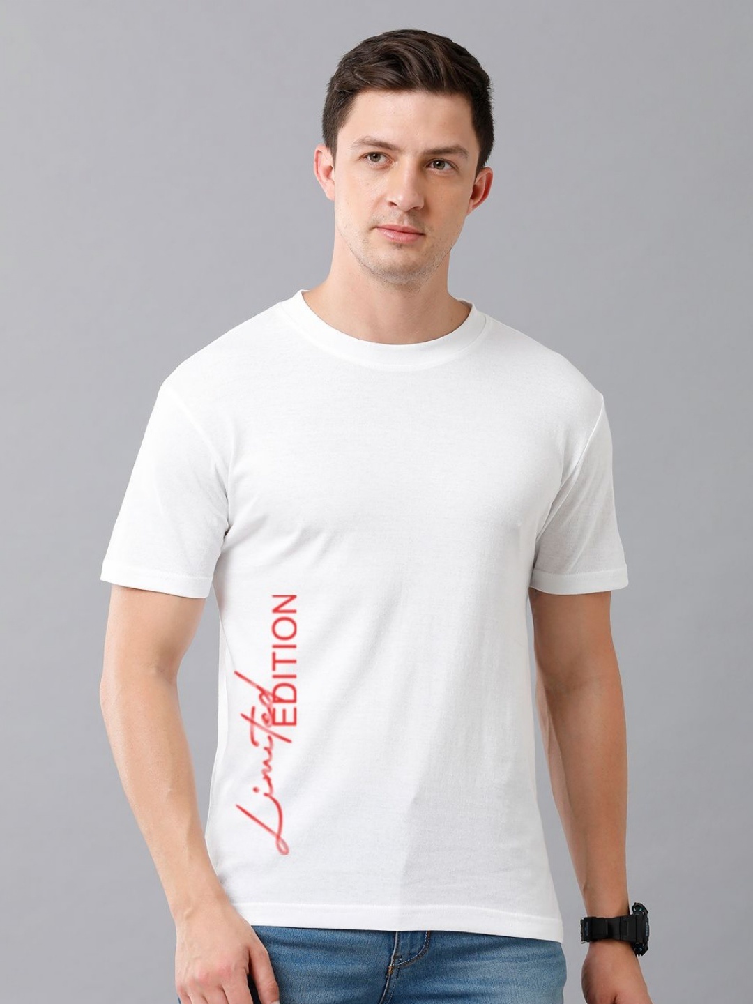 

Moda Rapido Men Typography Printed Round Neck Cotton T-shirt, White