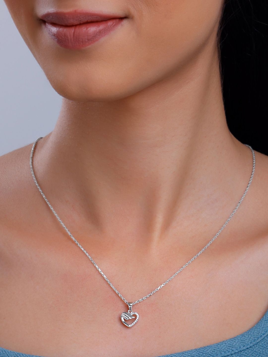 

GIVA 925 Sterling Silver Rhodium-Plated Winged Heart Pendant with Chain