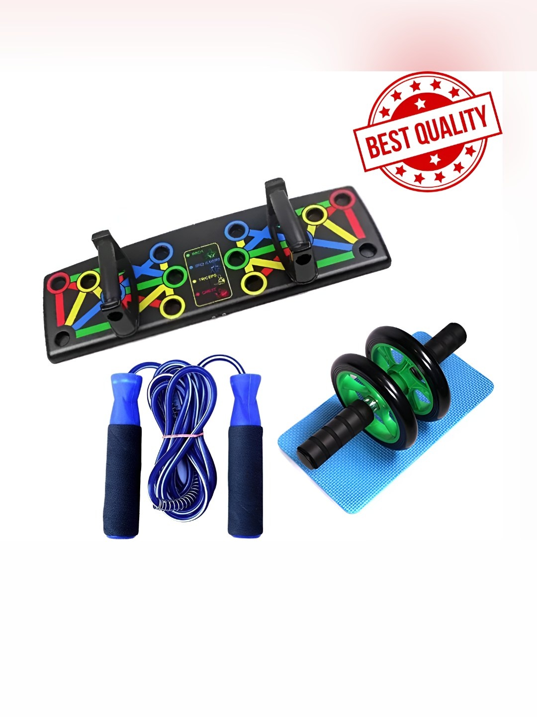 

YMD Set Of 3 Home Gym Combo, Black
