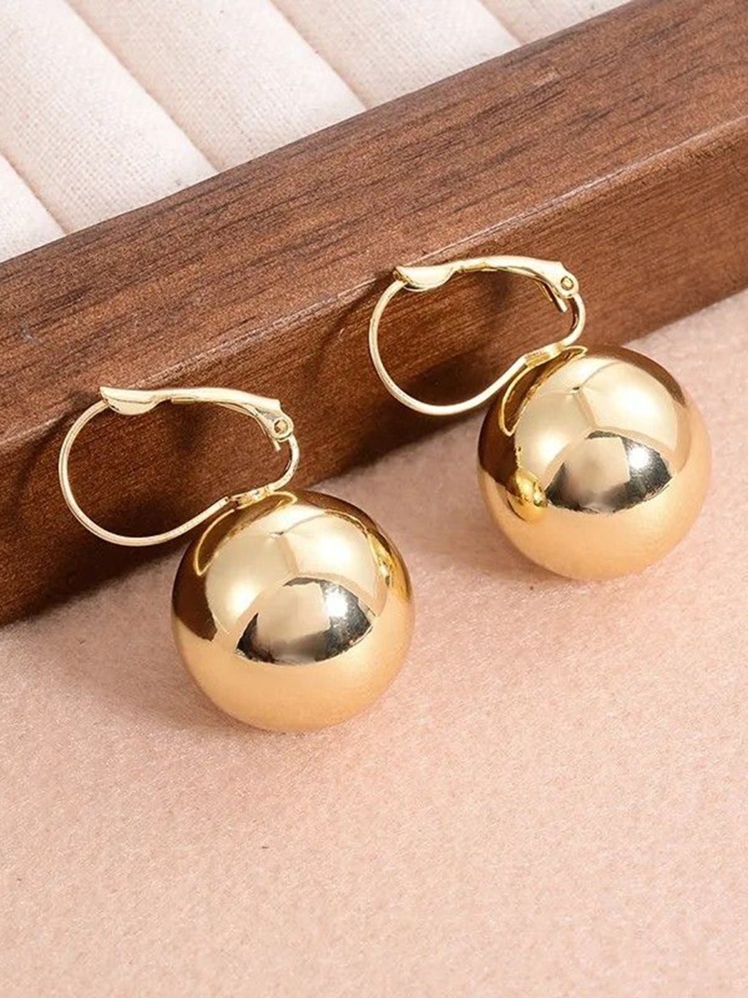 

Aviksha Creations 18K Gold Plated Contemporary Drop Earrings