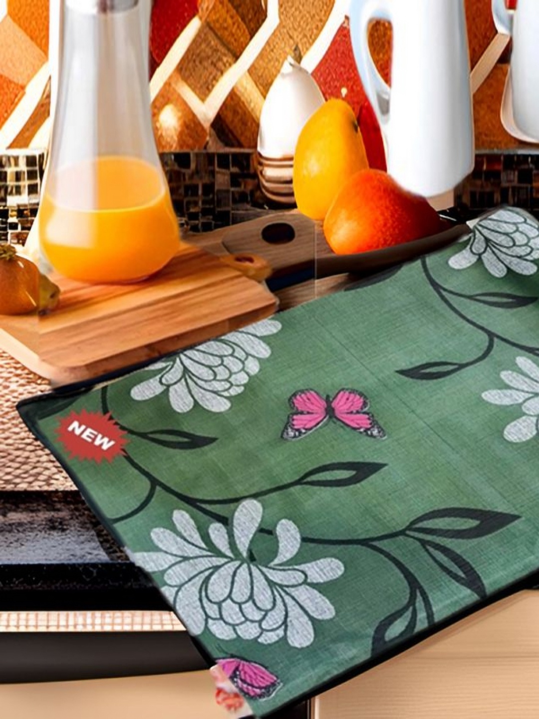 

REVEXO Pink & Green Printed Water-Resistant Shelf Liner