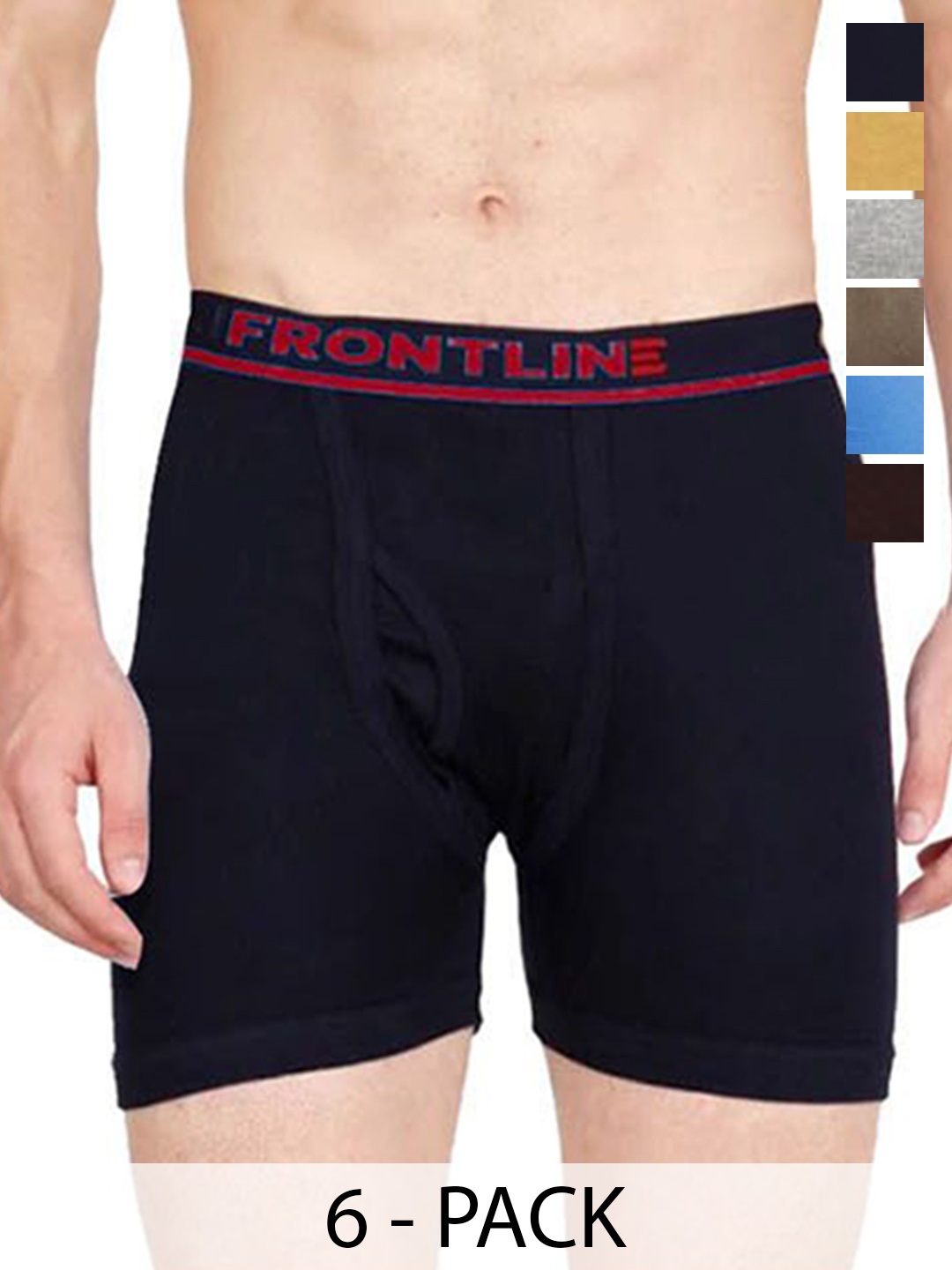 

Rupa Pack Of 6 Assorted Pure Combed Cotton Trunks Frontline-DCIF-6--90