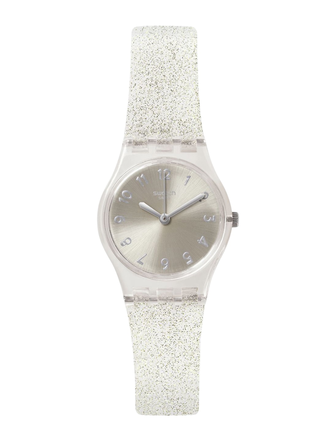 

Swatch Women Dial & Bracelet Style Straps Analogue Watch LK343E-Transparent