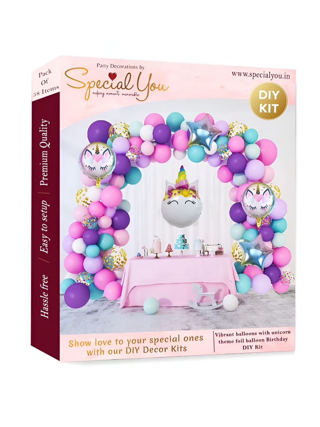 

Special You 58Pcs Pink & Purple Birthday Decor
