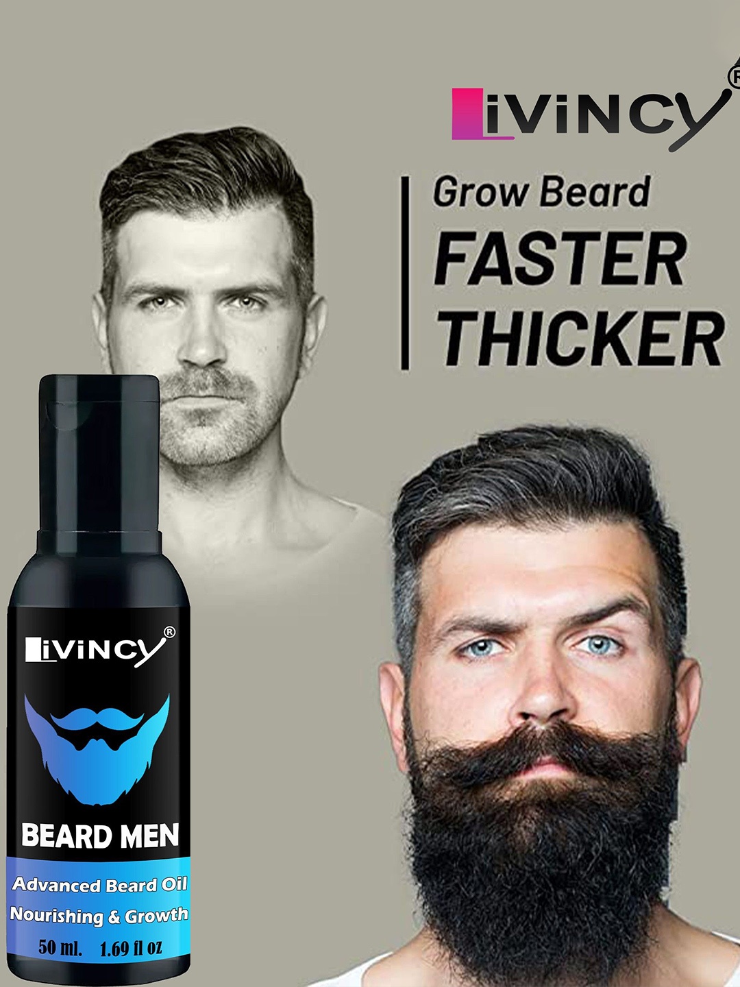 

LIVINCY Advanced Beard Oil With Olive And Jojoba Oil For Volumizing- 50 ml, Black