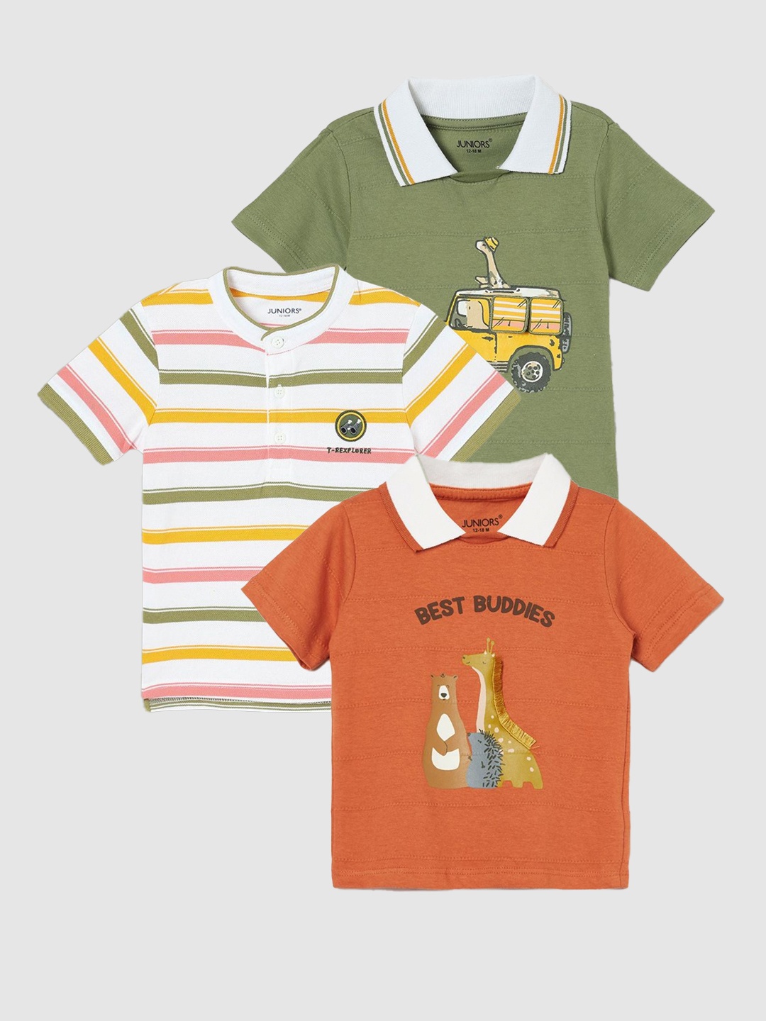 

Juniors by Lifestyle Boys Pack Of 3 T-shirts, Rust