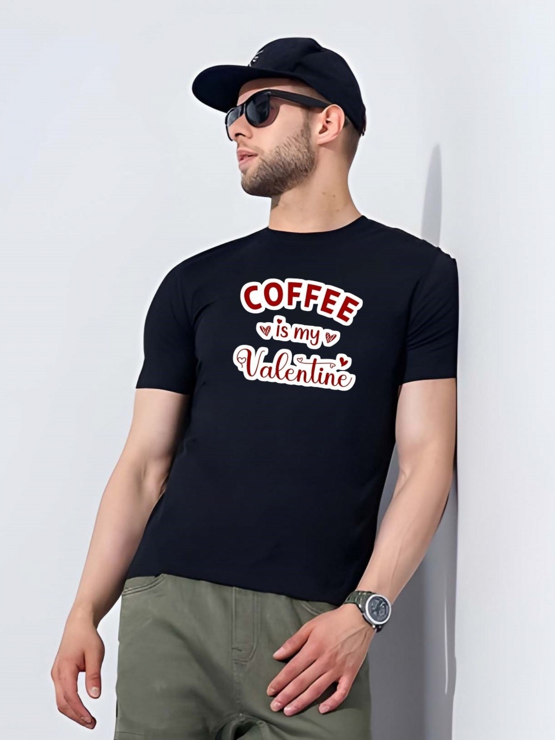 

Moda Rapido Men Typography Printed Round Neck Cotton T-shirt, Black