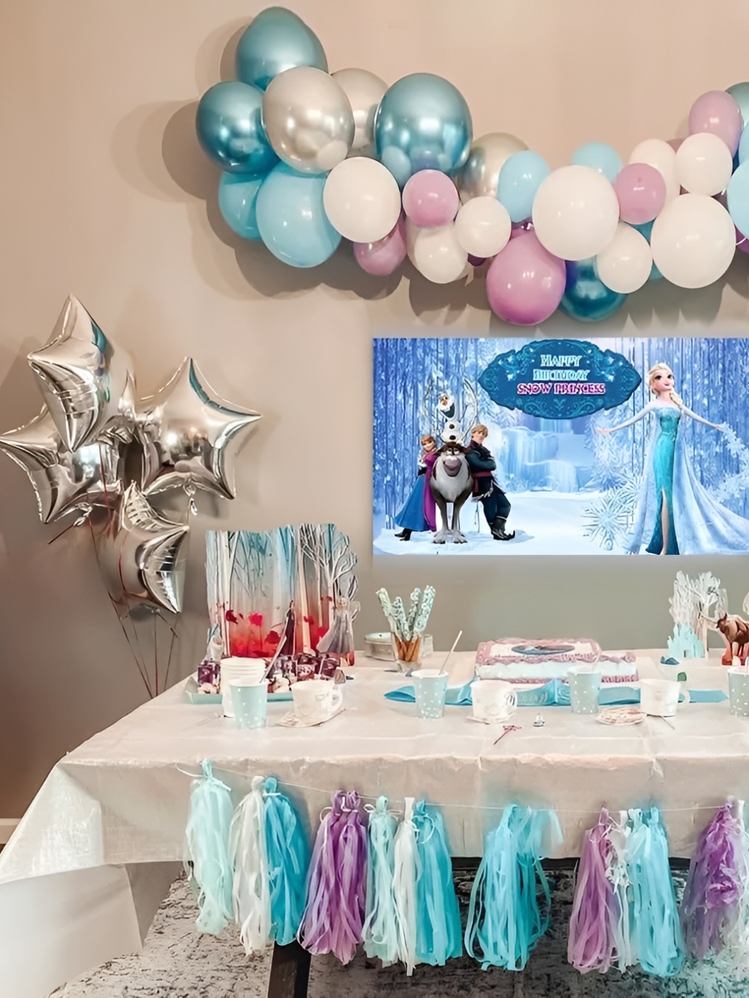

Special You 67-Pcs White & Purple Balloon Happy Birthday Dcor