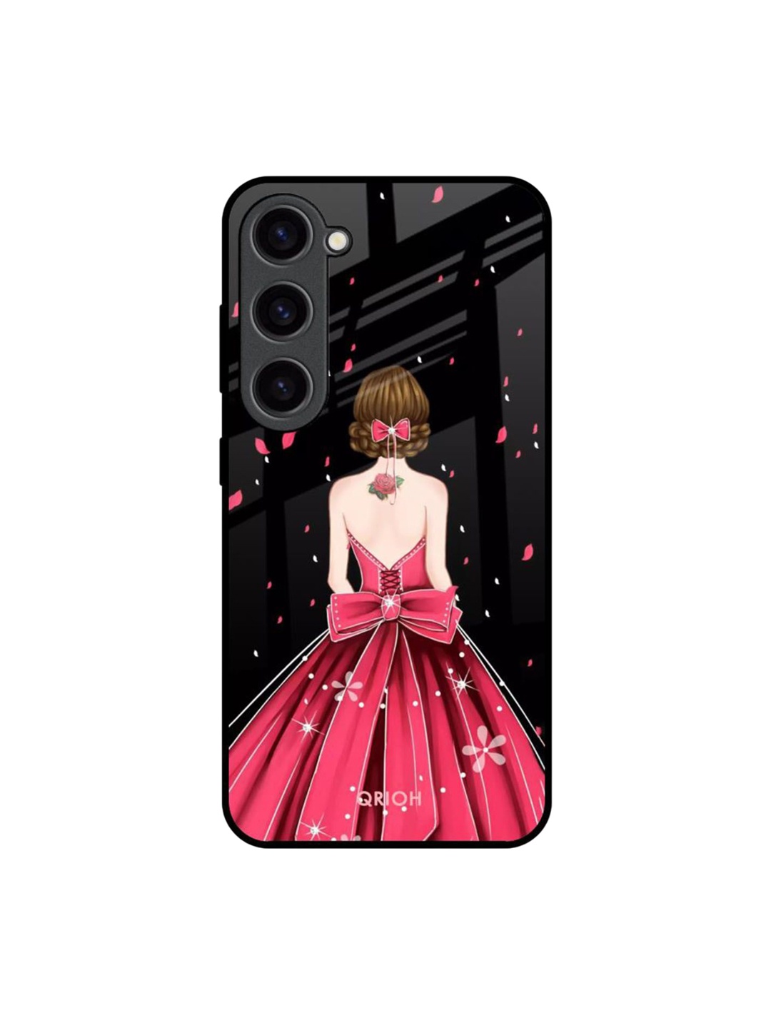 

QRIOH Fashion Princess Printed Samsung Galaxy S23 Back Case, Black