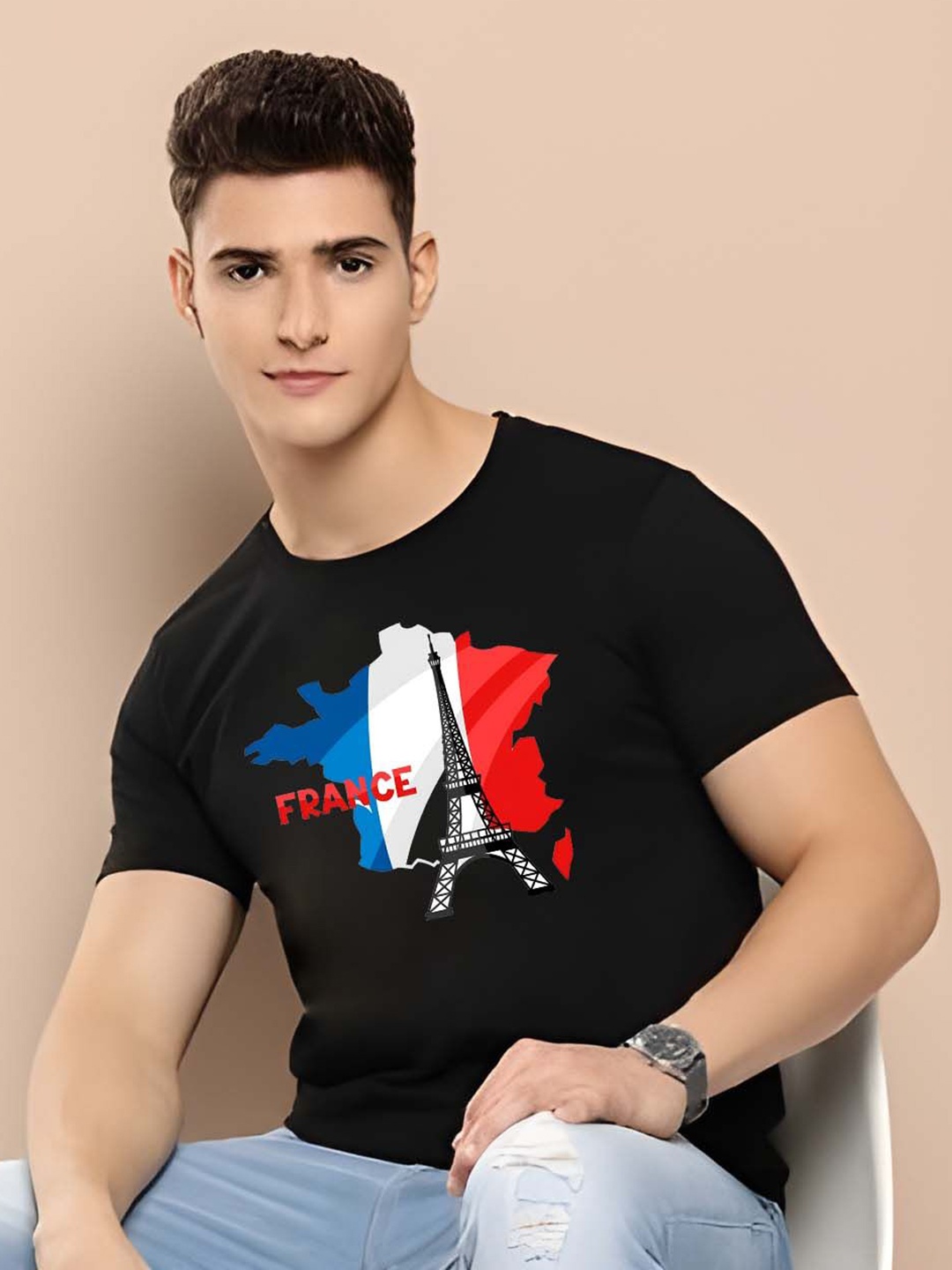 

SZN Men Drop-Shoulder Sleeves T-shirt, Black