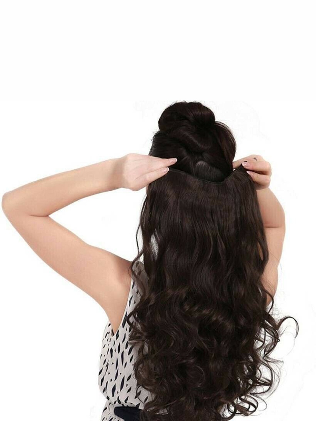 

CRIBE 5 Clip-In Ponytail Wavy Hair Extension - Brown - 24 Inch