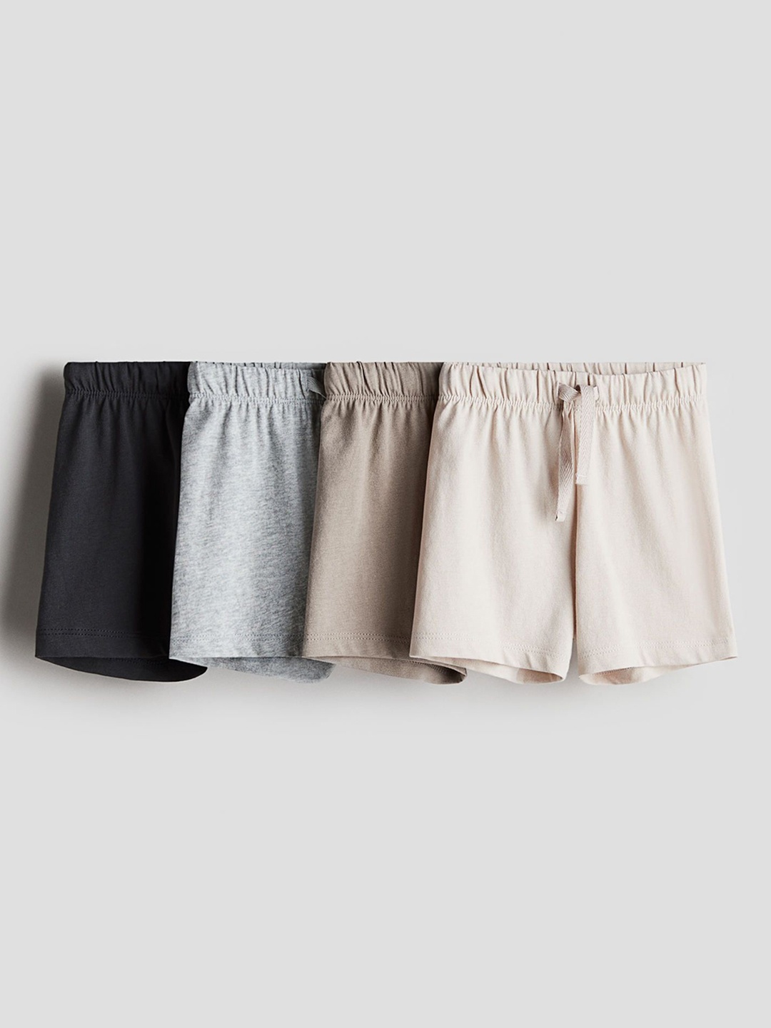 

H&M Boys 4-Pack Cotton Jersey Shorts, Beige