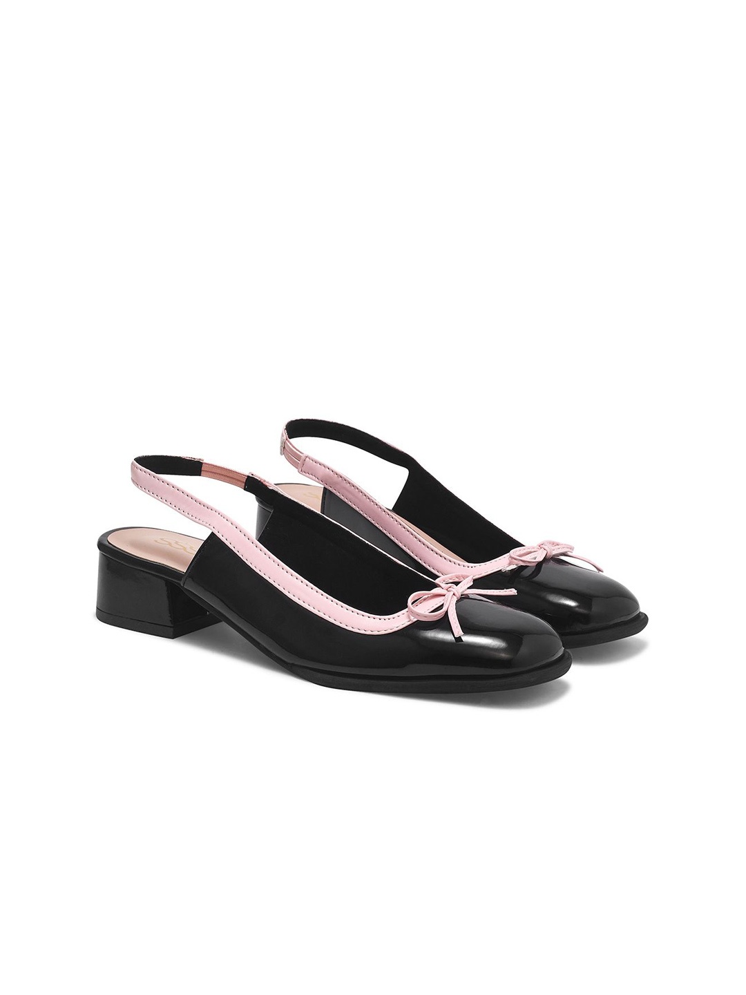 

Street Style Store Women Block Heel Mary Janes, Black
