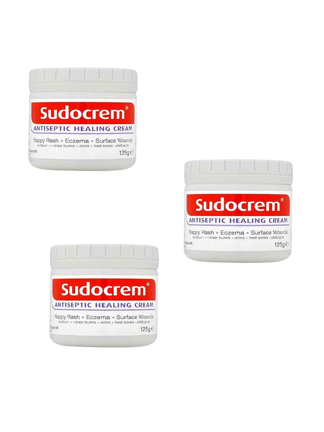 

Sudocrem Set Of 3 Antiseptic Healing Cream- 125 g Each, Grey