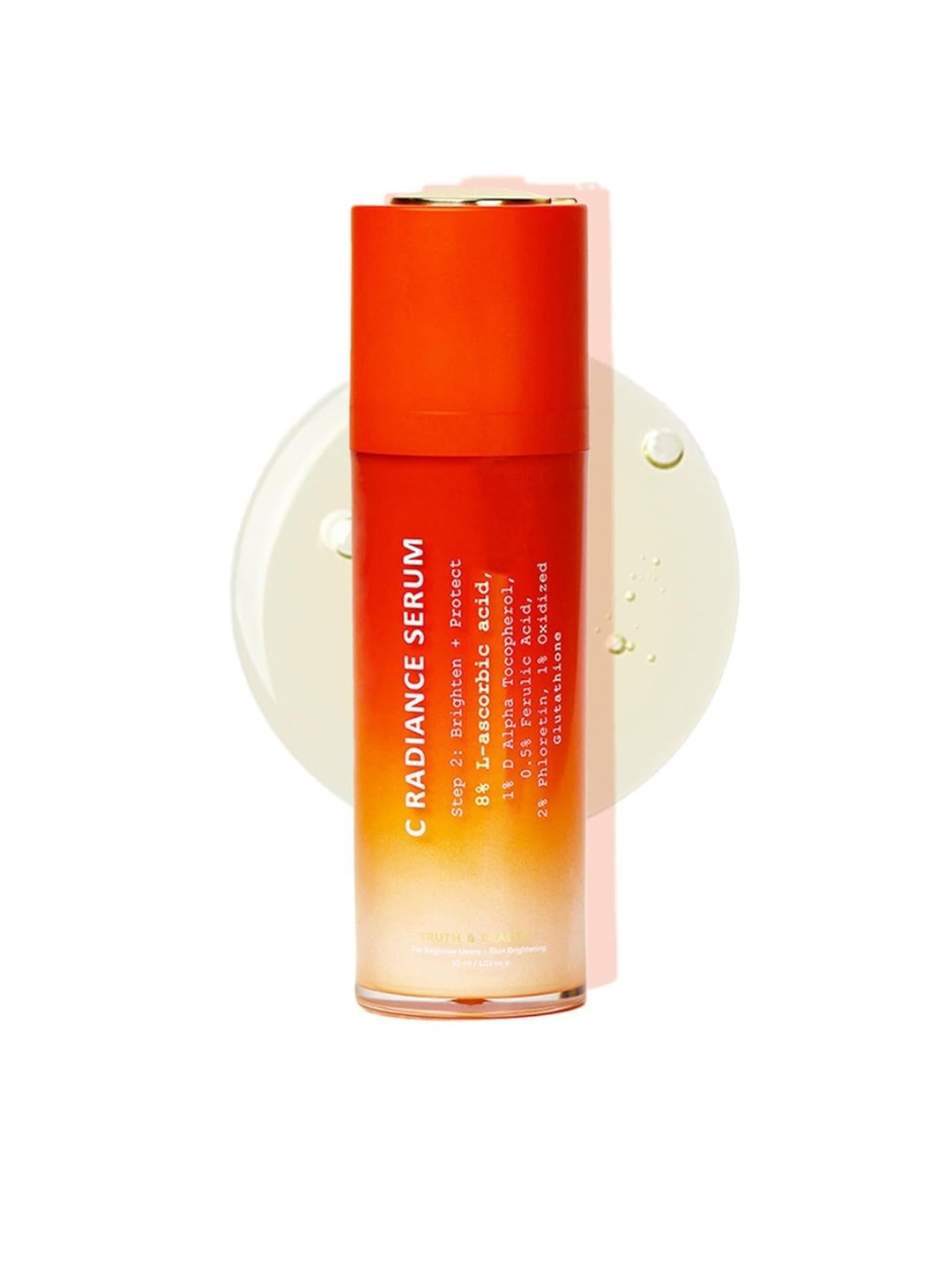 

Truth & Beauty Vitamin C 8% Serum for Ultimate Beginners Brightening - 30 ml, Orange