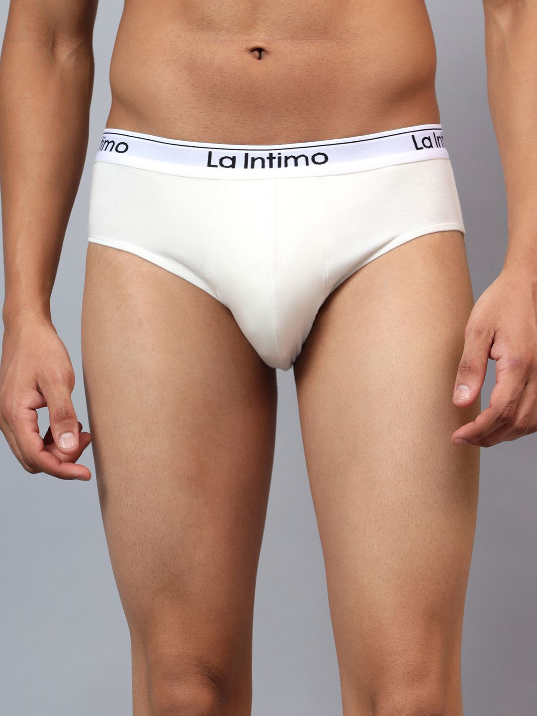

La Intimo Low-Rise Basic Briefs LXMUBR03CM, White