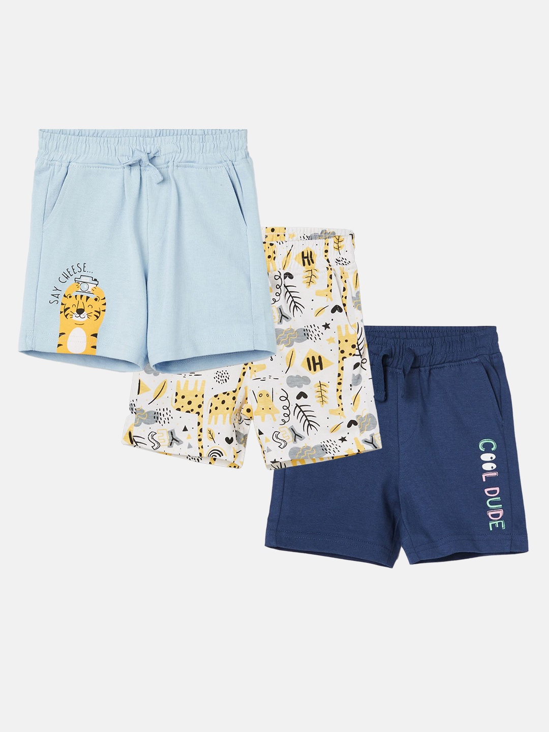 

Juniors by Lifestyle Boys Pack of 3 Printed Shorts, Blue