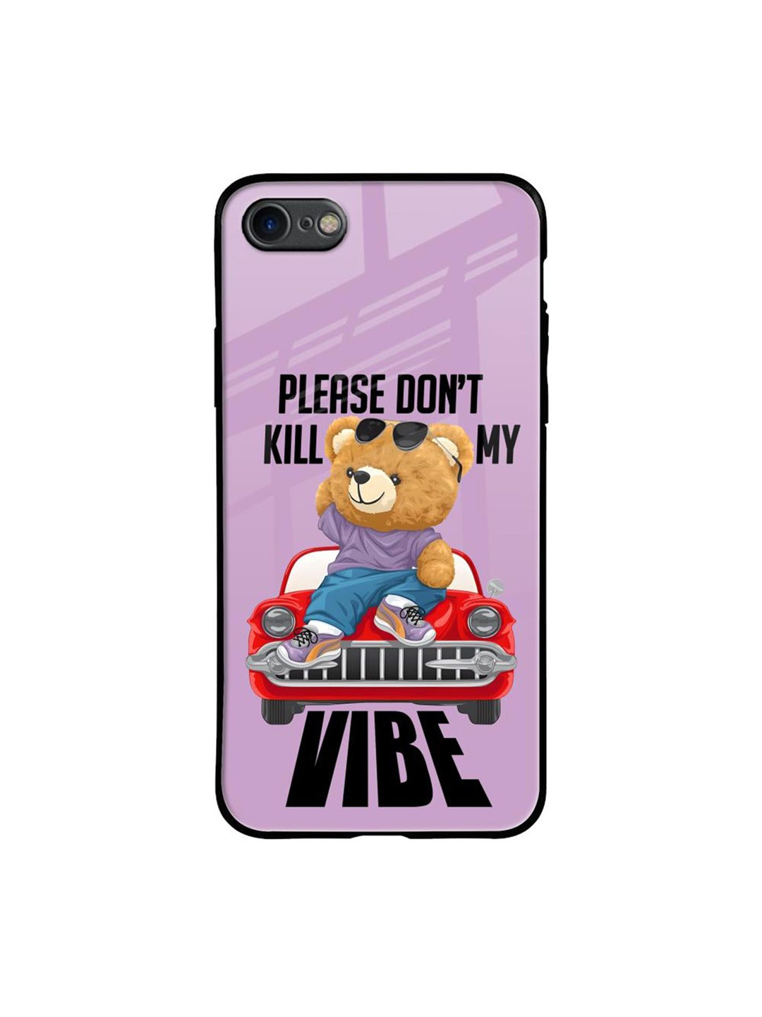 

QRIOH Don't Kill My Vibe Printed iPhone 7 Back Case, Purple