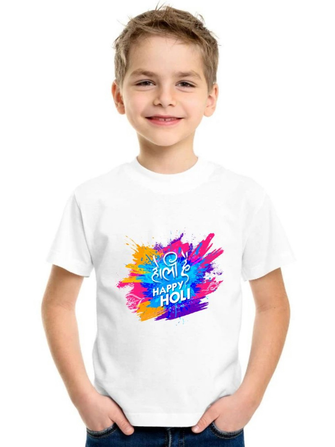 

SHUBHAM DESIGNER GALLERY Boys Graphic Printed Round Neck T-shirt, White