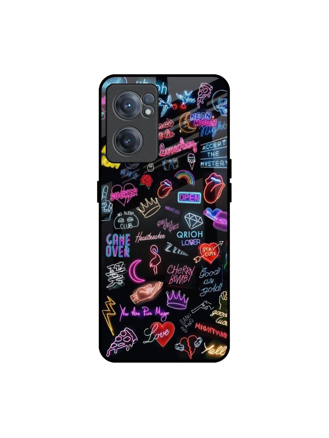 

QRIOH Accept The Mystery Printed OnePlus Nord CE 2 Back Case, Black