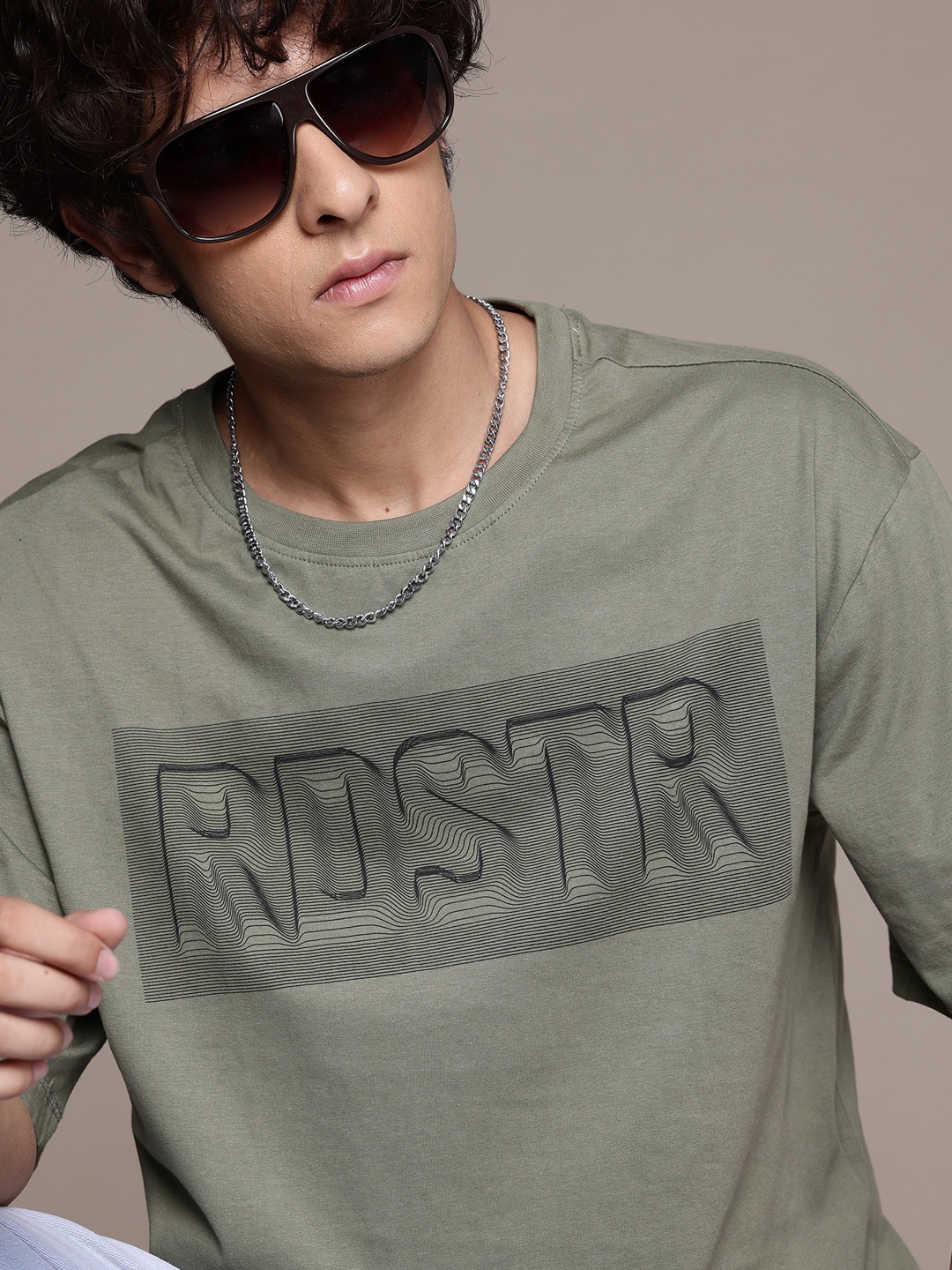 

Roadster The Lifestyle Co. Pure Cotton Typography Printed T-shirt, Grey