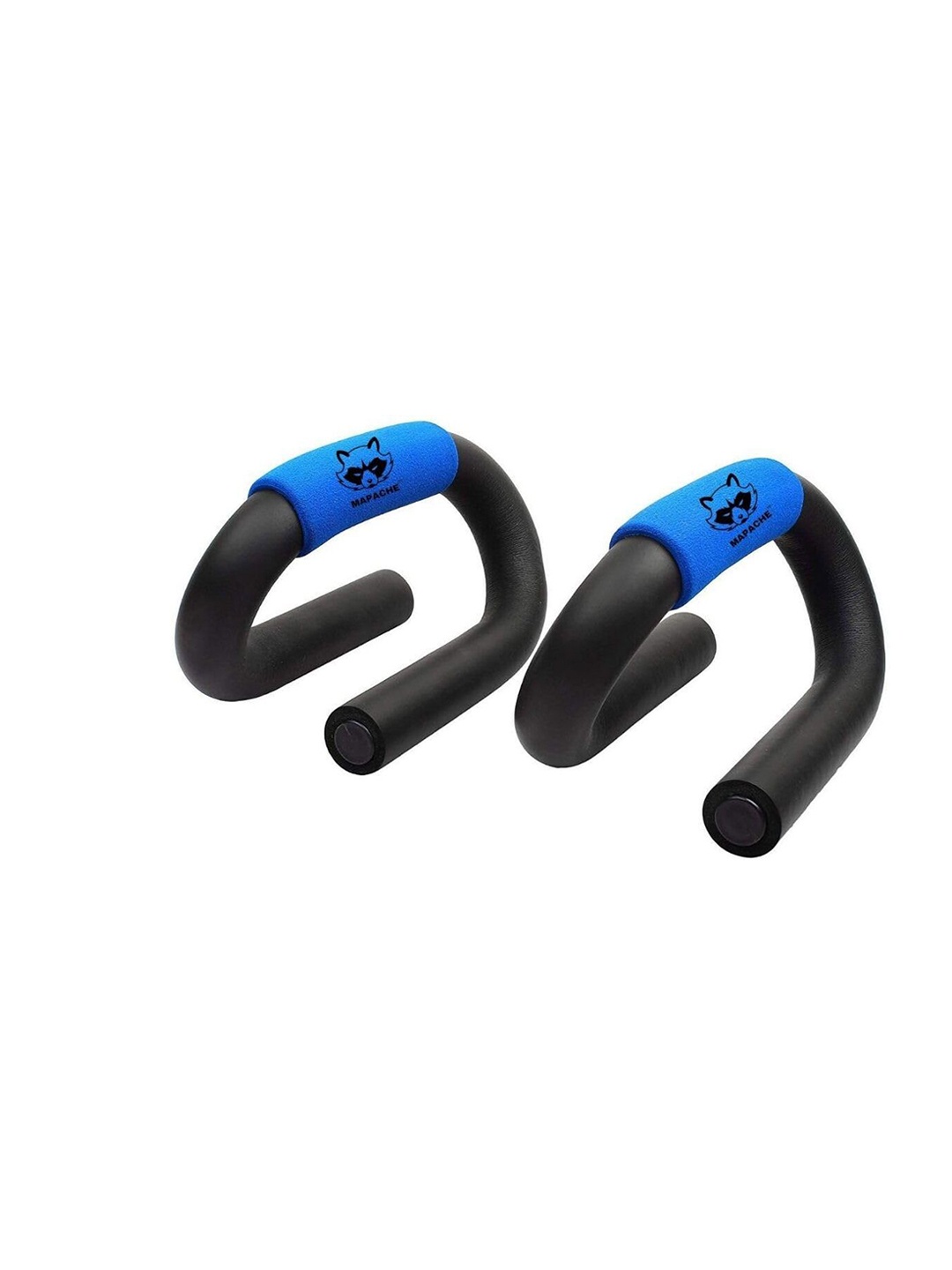 

HackerX Push Up Bars Pair Foam Grip Handle Chest Press Dips, Blue